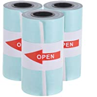 Aibecy Imprimible Etiqueta Papel Rollo Papel térmico directo con adhesivo para PeriPage A6 Impresora térmica de bolsillo…